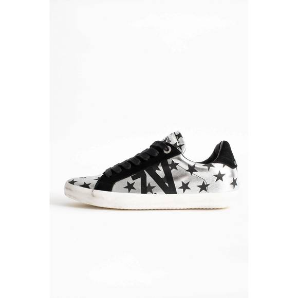 NEW ZADIG & VOLTAIRE used circus sneakers in silver - Picture 1 of 3